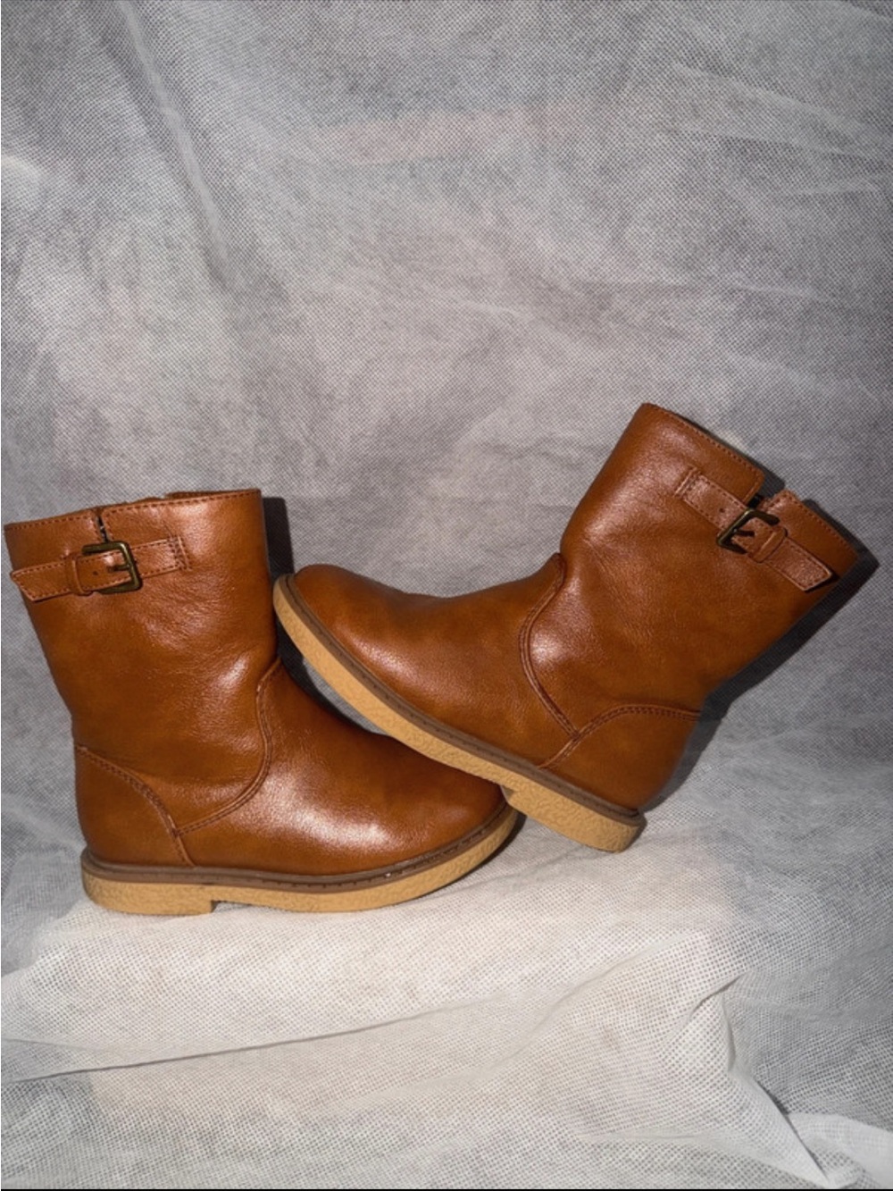 Little girls cat and jack Mid-Calf Tan Leather Boots size 10 - Classic Casual